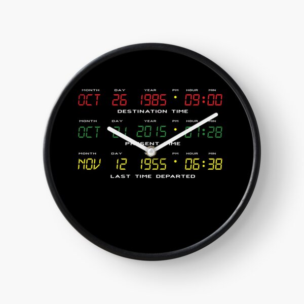 DeLorean Time Travel Display Dashboard Clock