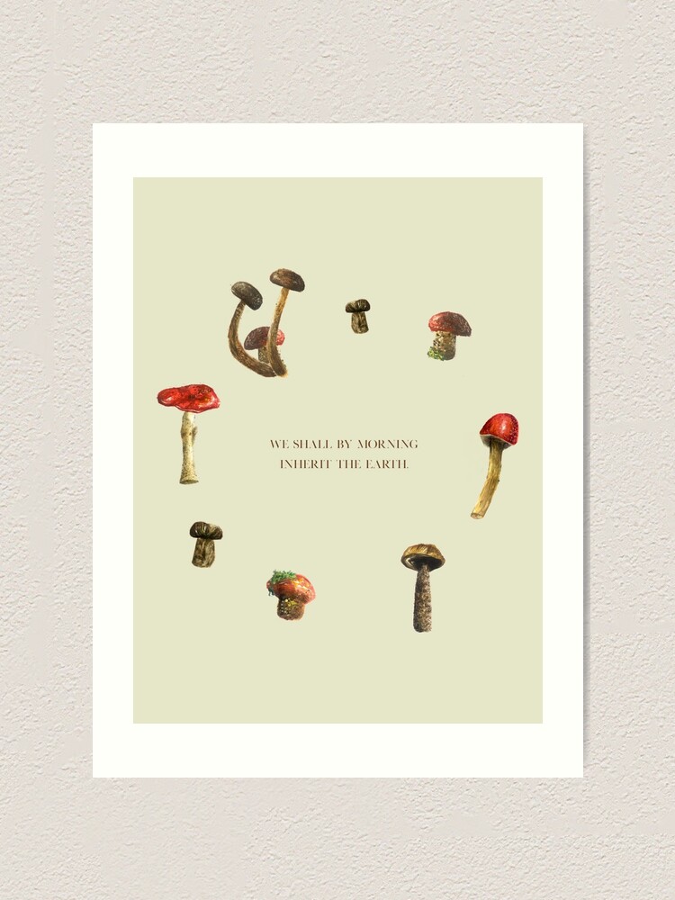 "Mushrooms Sylvia Plath" Art Print by urfriendthemoon Redbubble