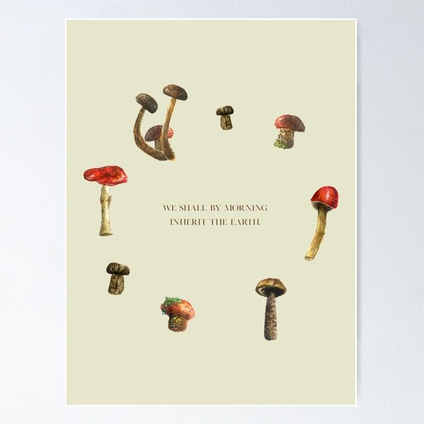 Item preview, Mushrooms - Sylvia Plath designed and sold by urfriendthemoon.