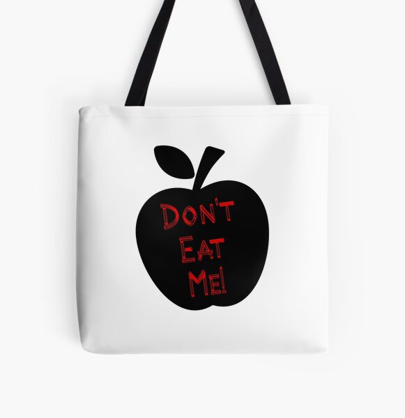 Black Apple of Redbubble All Over Print Tote Bag