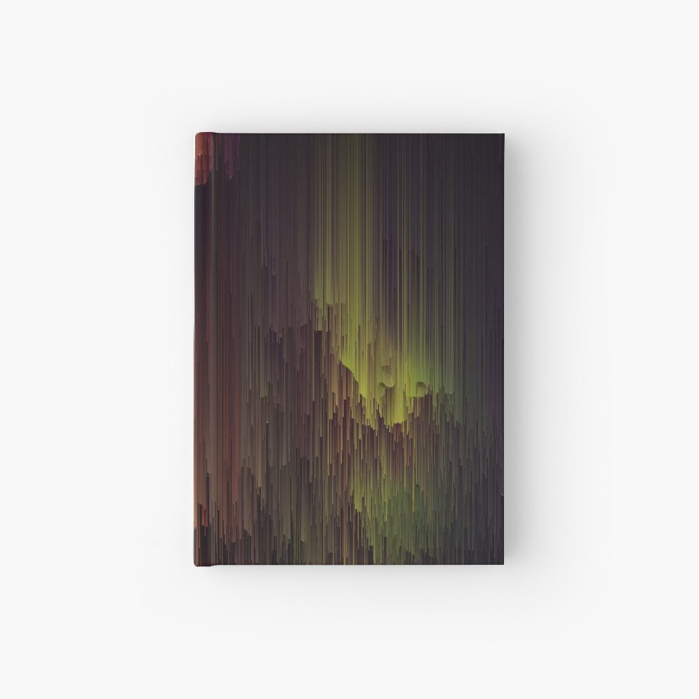 Depth of the Mountain - Glitchy Abstract Pixel Art Hardcover Journal