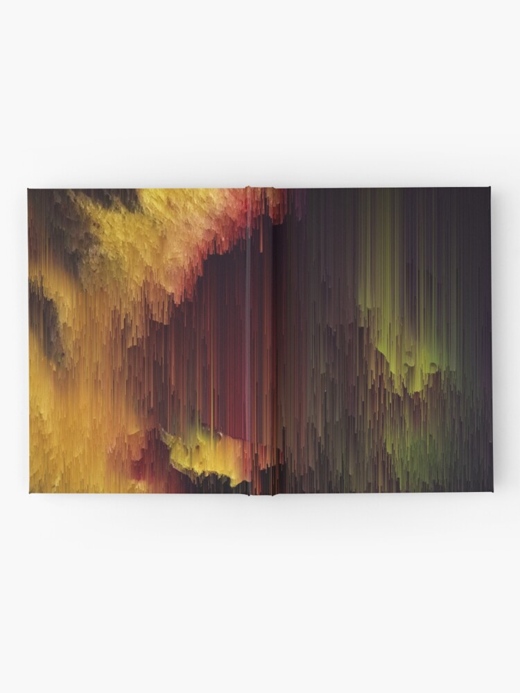 Alternate view of Depth of the Mountain - Glitchy Abstract Pixel Art Hardcover Journal