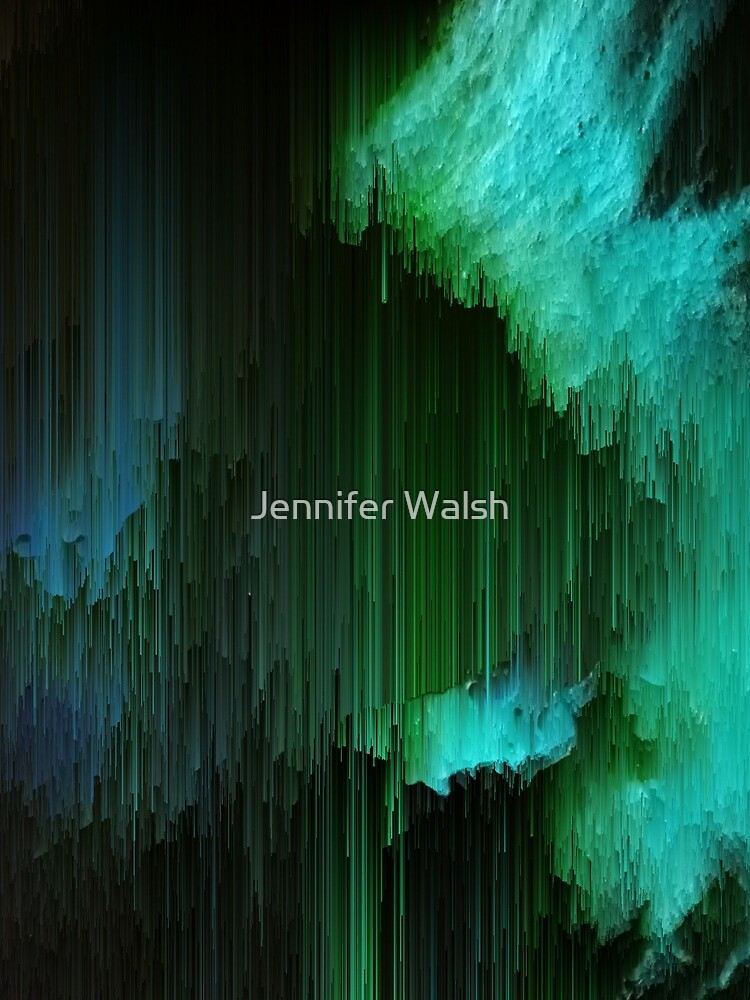 Aurora Borealis - Abstract Glitchy Pixel Art by InsertTitleHere