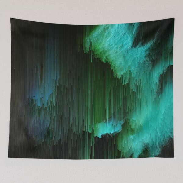 Item preview, Aurora Borealis - Abstract Glitchy Pixel Art designed and sold by Jennifer Walsh Design.