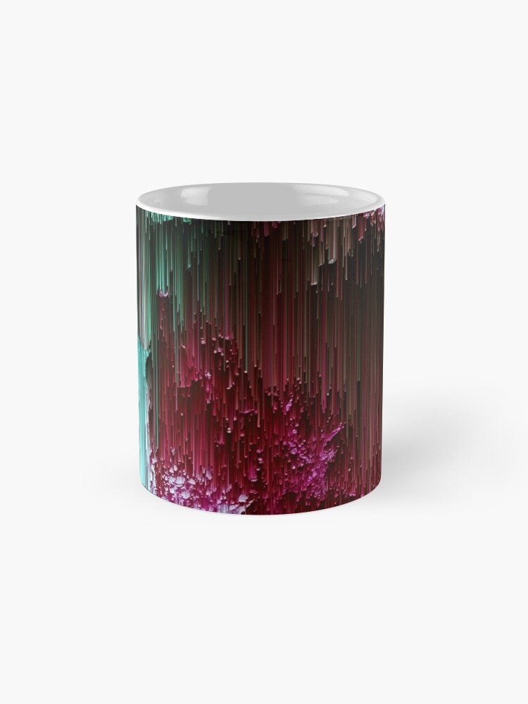 Alternate view of Amoeba - Abstract Glitchy Pixel Art Coffee Mug