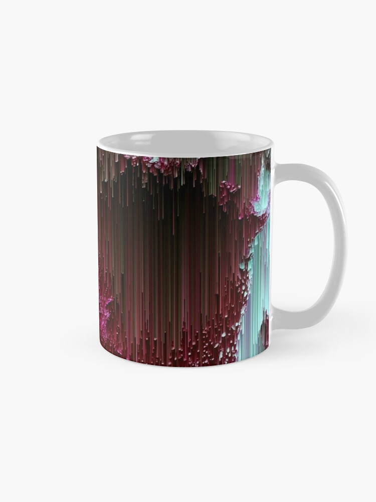Alternate view of Amoeba - Abstract Glitchy Pixel Art Coffee Mug