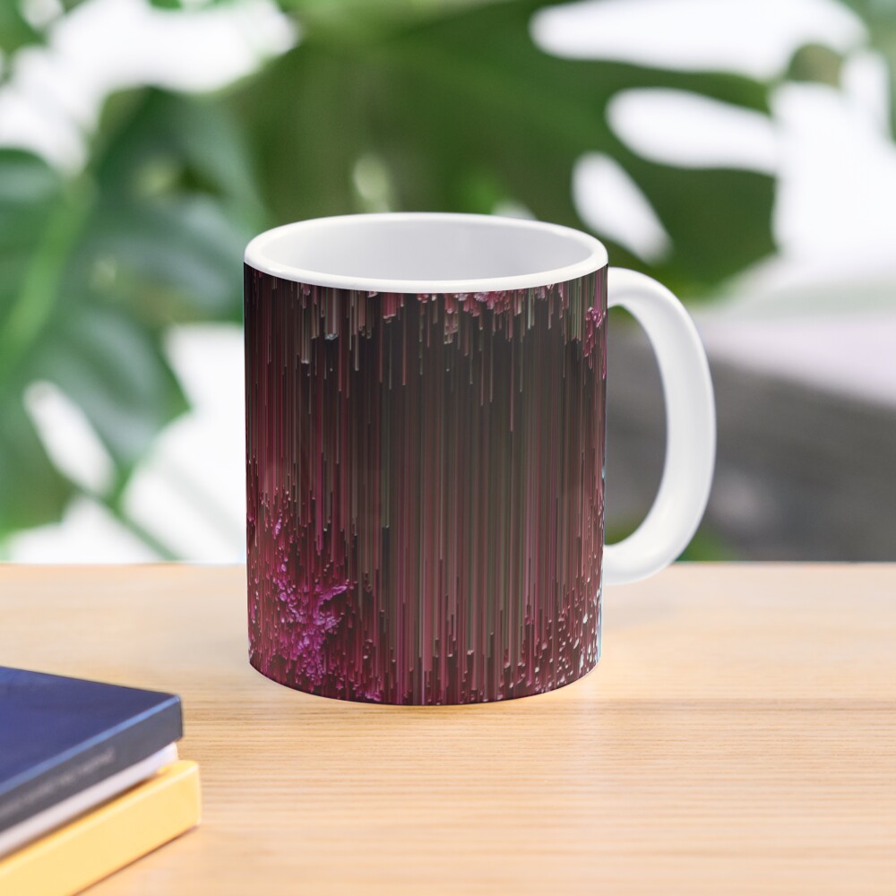 Amoeba - Abstract Glitchy Pixel Art Coffee Mug