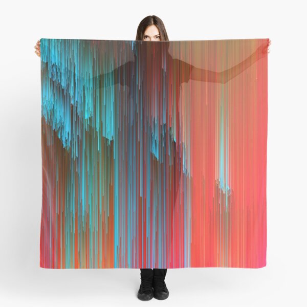 California Dreamin' - Abstract Glitchy Pixel Art Scarf