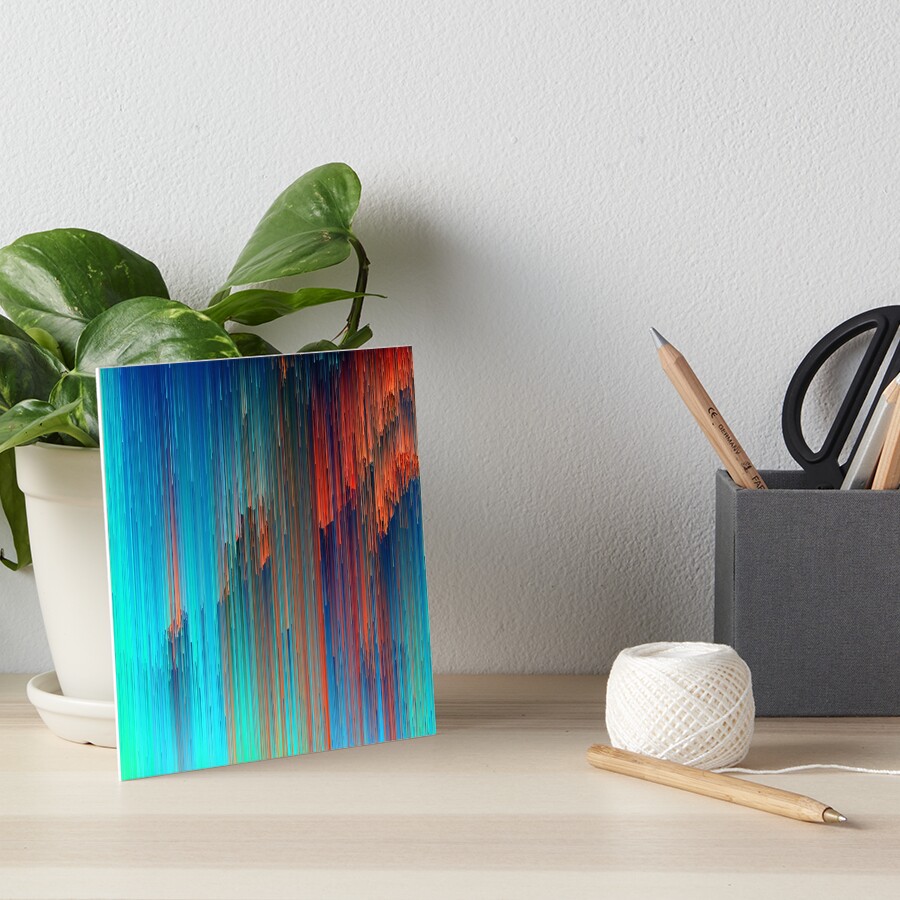 All About Us - Abstract Glitch Pixel Art Art Board Print