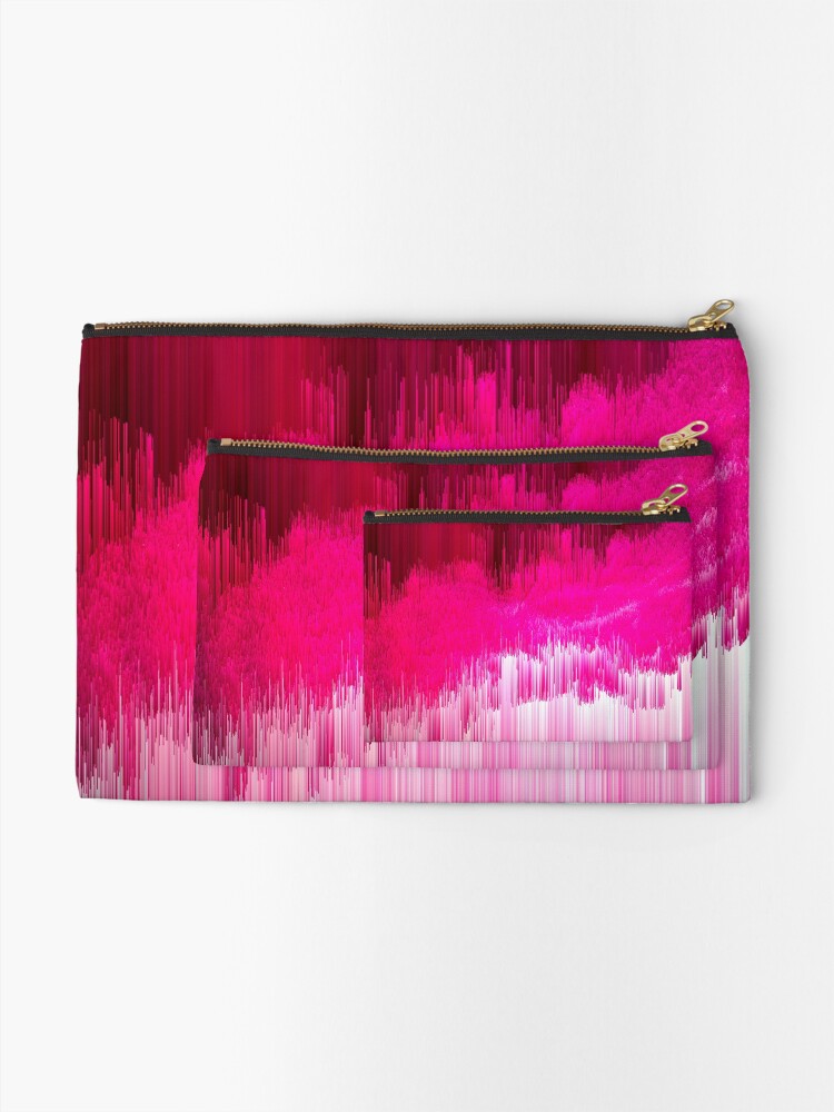 Alternate view of Frisson - Abstract Pixel Art Zipper Pouch