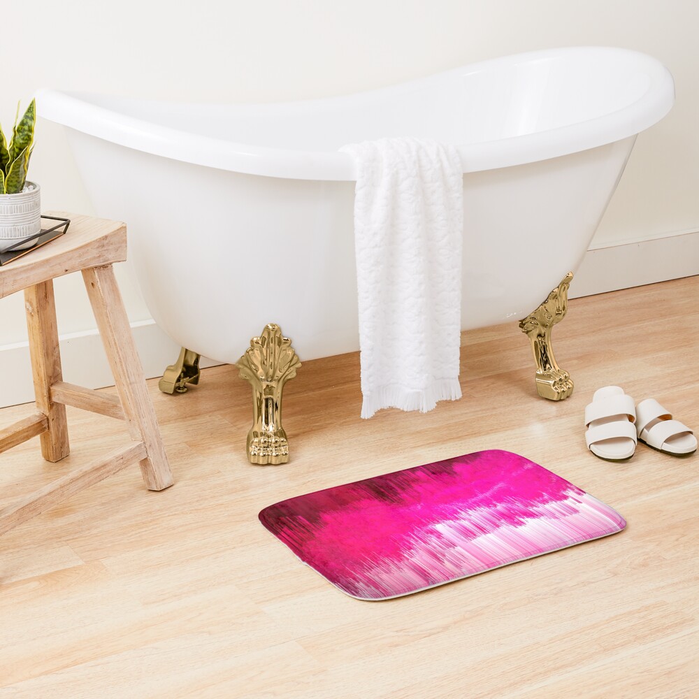 Frisson - Abstract Pixel Art Bath Mat
