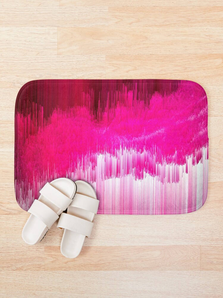 Alternate view of Frisson - Abstract Pixel Art Bath Mat