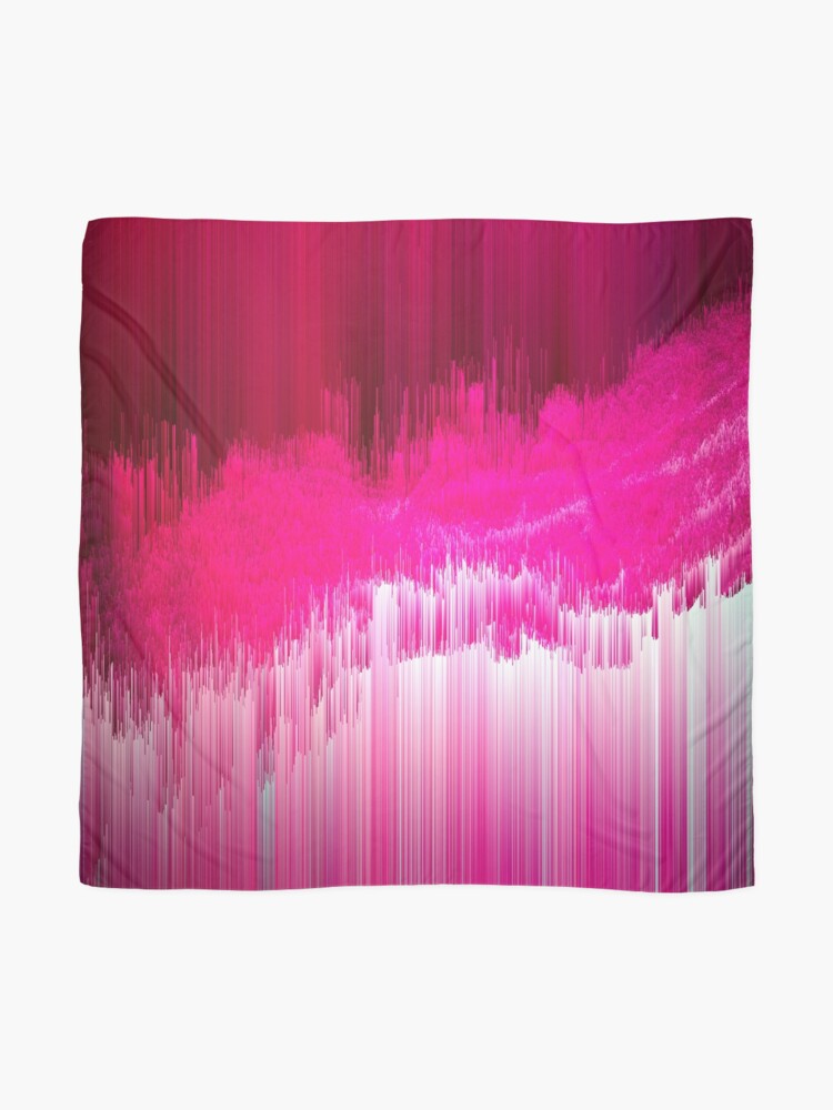 Alternate view of Frisson - Abstract Pixel Art Scarf
