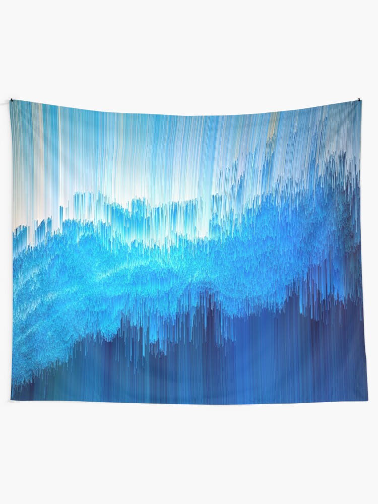 Alternate view of Rhythmic - Abstract Pixel Art Tapestry