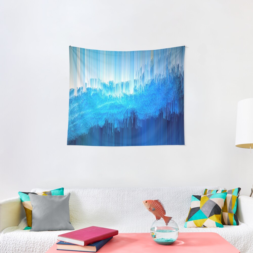 Rhythmic - Abstract Pixel Art Tapestry
