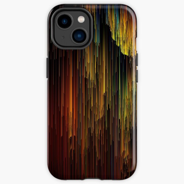 Spectrum Rain - Glitchy Abstract Pixel Art iPhone Tough Case