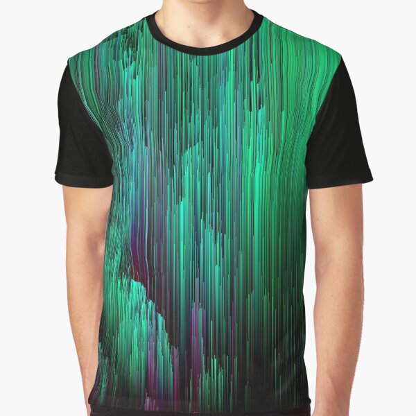 Lit from Below - Abstract Glitch Pixel Art Graphic T-Shirt