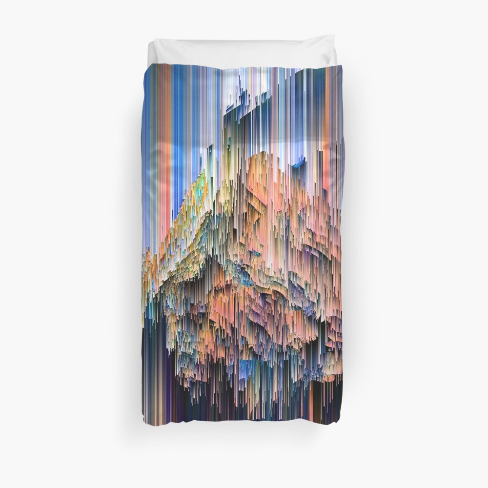 Weird Glitches - Abstract Pixel Art Duvet Cover
