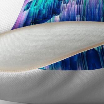 Alternate view of Cavernous Glitch - Abstract Pixel Art Throw Pillow