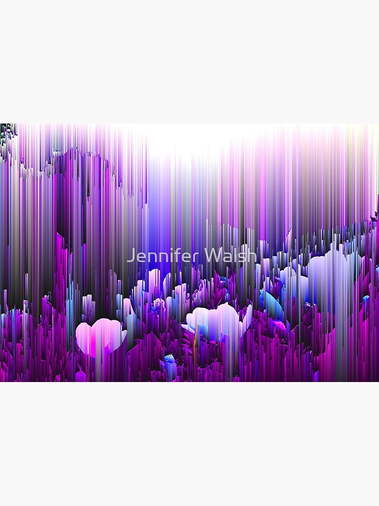 Rain of Lavender - Glitch Abstract Pixel Art by InsertTitleHere