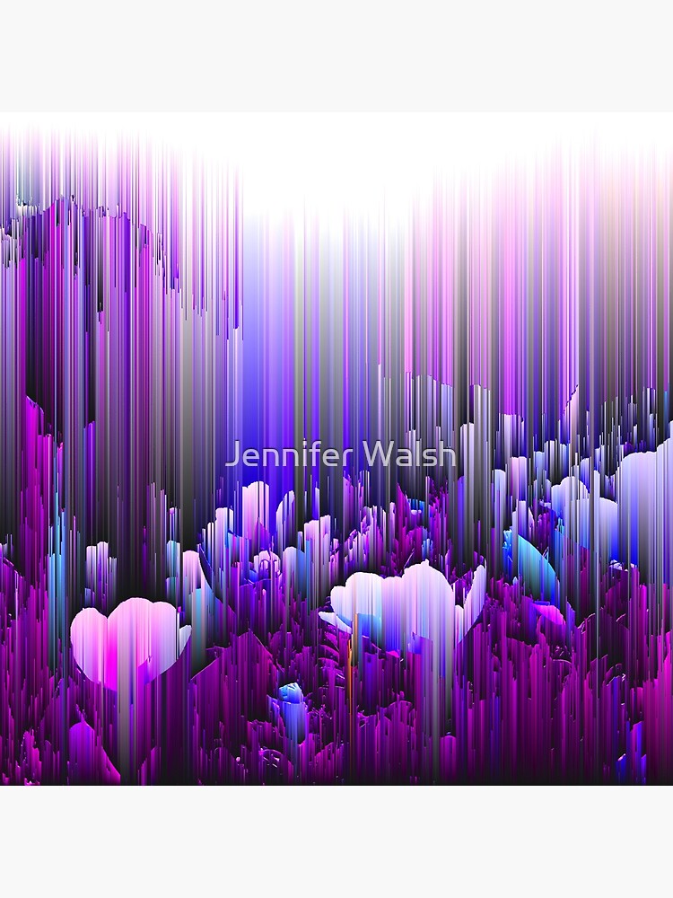 Rain of Lavender - Glitch Abstract Pixel Art by InsertTitleHere