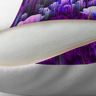 Alternate view of Rain of Lavender - Glitch Abstract Pixel Art Floor Pillow