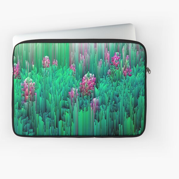 Field of Glitches - Abstract Pixel Art Laptop Sleeve