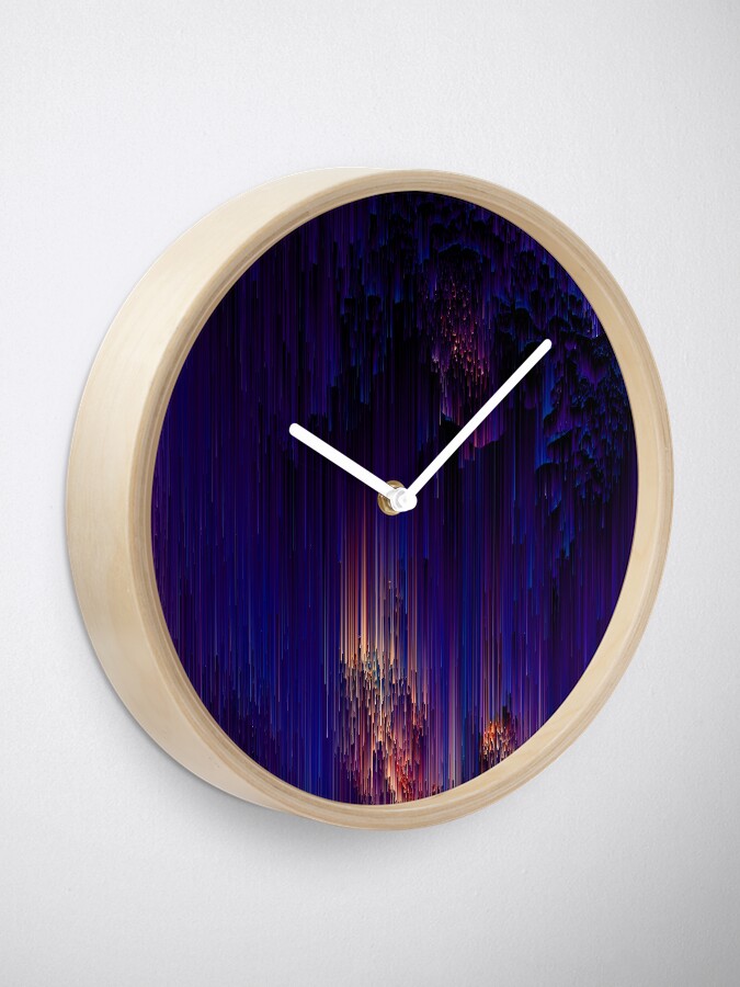 Alternate view of Beglitchment - Abstract Pixel Art Clock