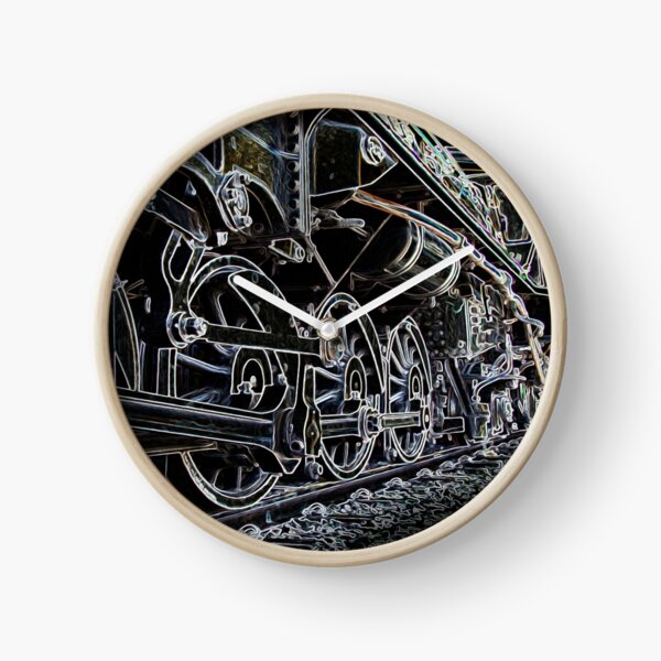 Train, train tracks, train clubs, model trains, railways, railroad Clock