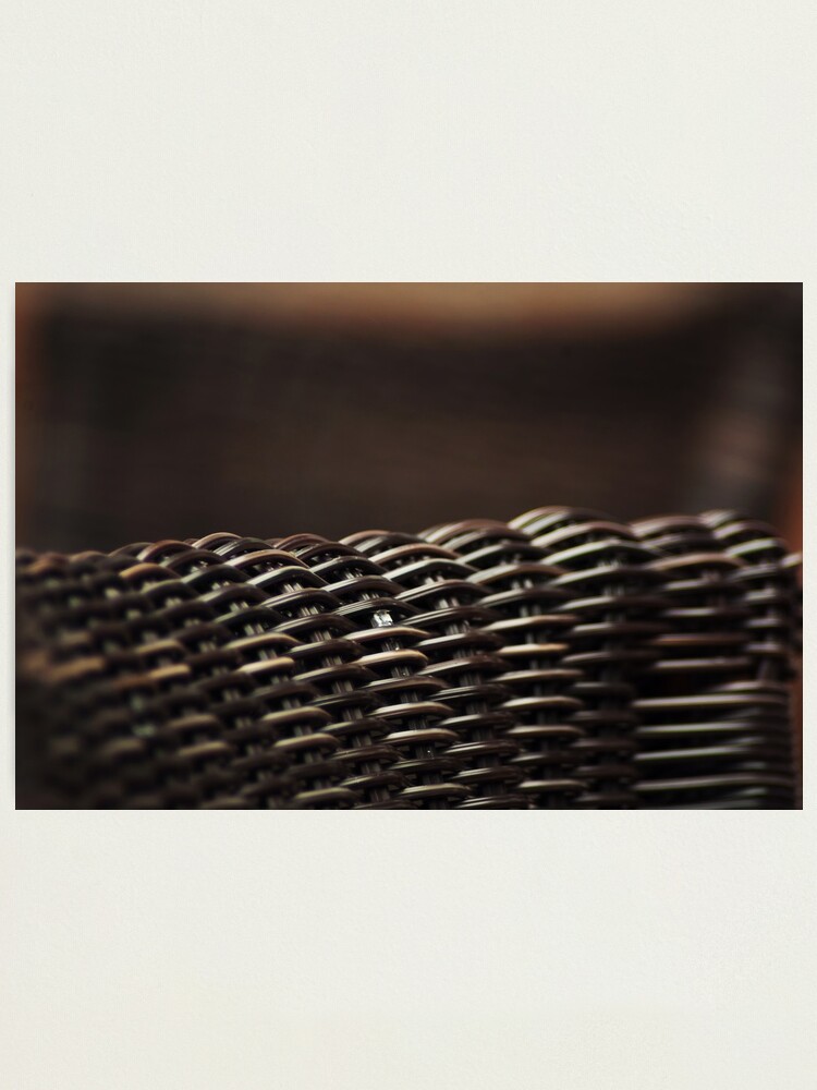 Alternate view of Wicker chairs abstract Photographic Print