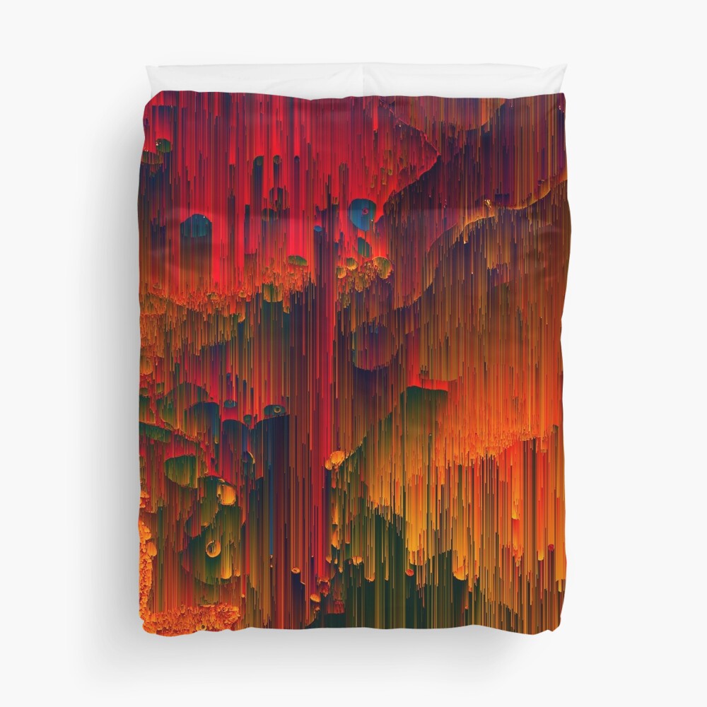 Toxic Rain - A Pixel Art Piece Duvet Cover