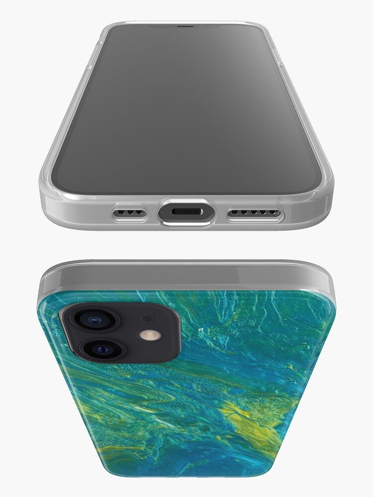 Alternate view of Green & Teal Abstract iPhone Case & Cover