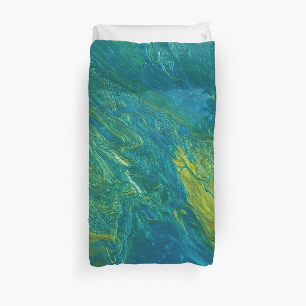 Green & Teal Abstract Duvet Cover