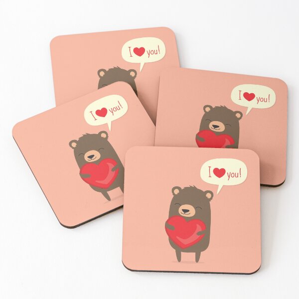 Item preview, Cute cartoon bear holding heart designed and sold by ADHD.