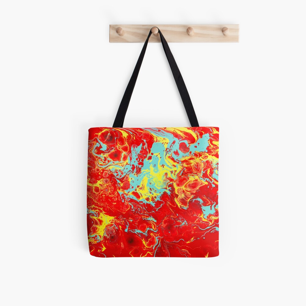 Splattered - Red Abstract Tote Bag