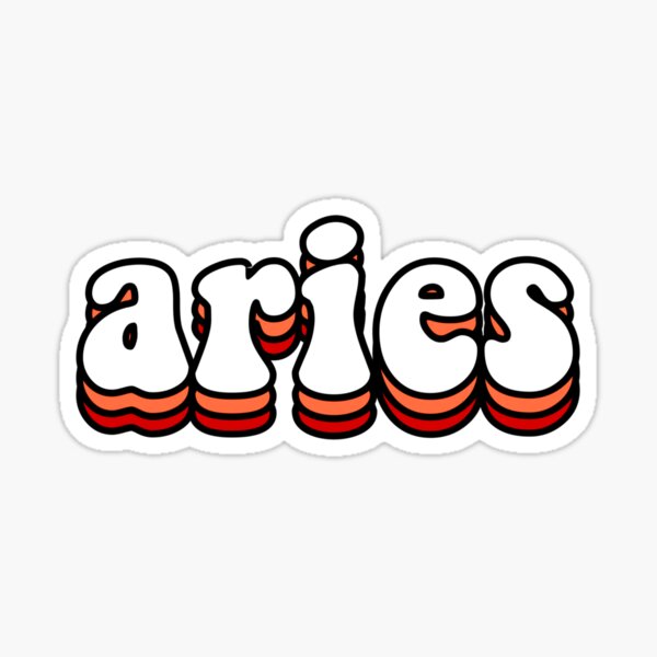 Aries Zodiac Sign Sticker