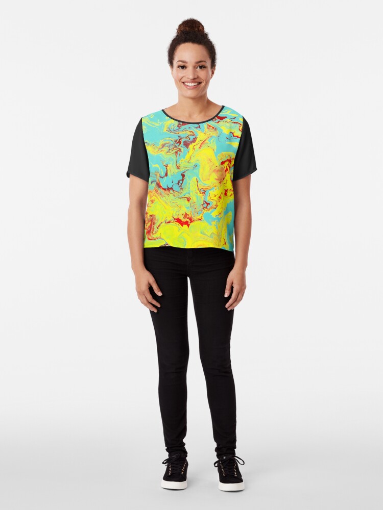 Alternate view of Splashing Down - An Abstract Piece Chiffon Top