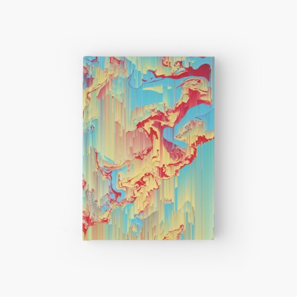 Vivid Storm - An Abstract Glitch Piece Hardcover Journal