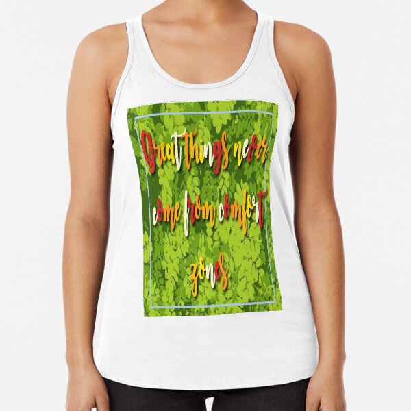 motivational thoughts Racerback Tank Top
