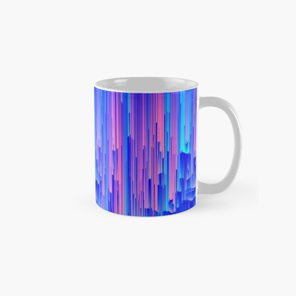 Glitchy Rain - Abstract Digital Piece Classic Mug