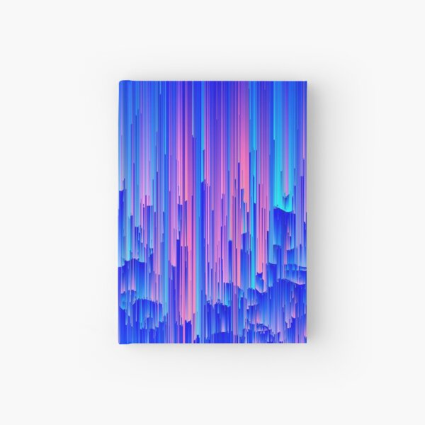 Glitchy Rain - Abstract Digital Piece Hardcover Journal