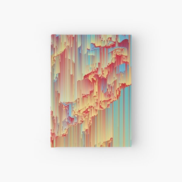 Happy Rain - Glitchy Abstract Hardcover Journal