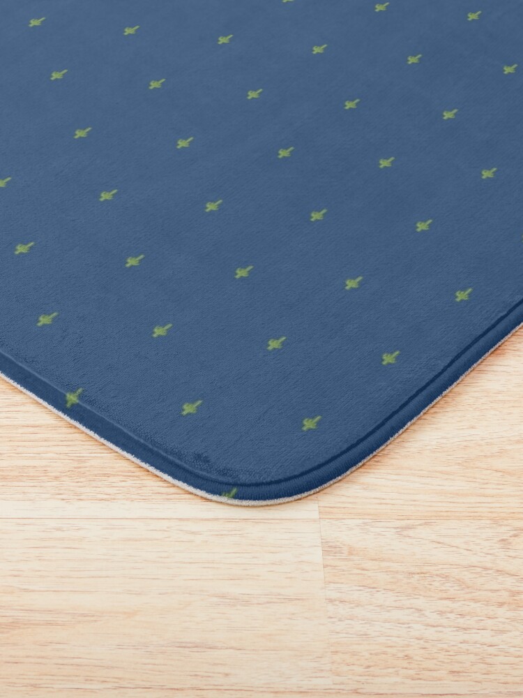 Alternate view of Succ It - Cute But Rude Cactus - Dark Blue - Tiled Bath Mat