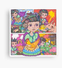 Saving the factory farmed animals! Canvas Print