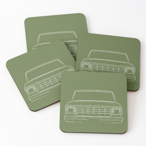Item preview, 1979 Ford F-100 pickup - front stencil, white designed and sold by mal-photography.