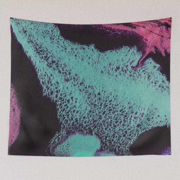 Item preview, Turquoise and Pink on a Bed of Violet - An Abstract Piece designed and sold by Jennifer Walsh Design.