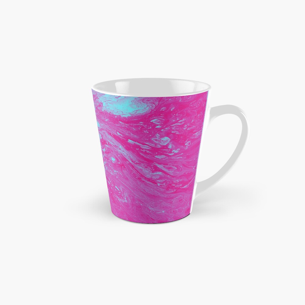 Flood of Pink & Turquoise - An Abstract Piece Mug