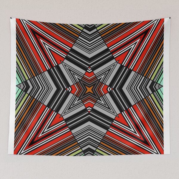 Item preview, abstract star, geometric, simple, striped, stripes, ornament, star designed and sold by fuzzyfox.