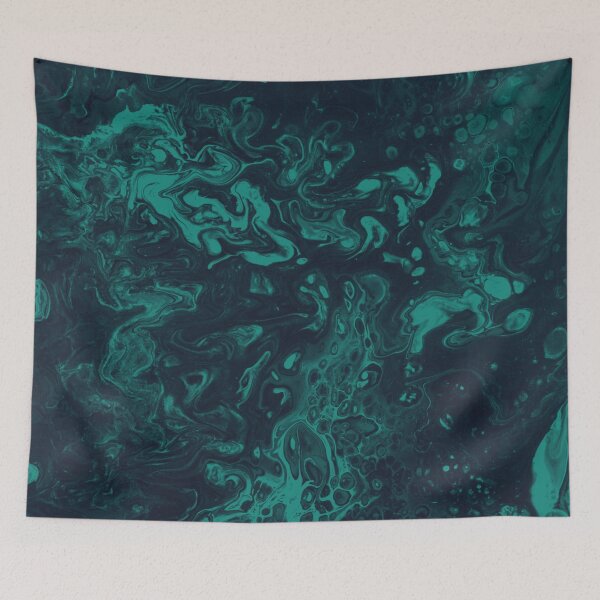 Item preview, Teal Smoke - An Abstract Piece designed and sold by Jennifer Walsh Design.