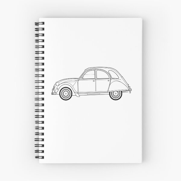 Item preview, 2CV line drawing artwork designed and sold by RJWautographics.